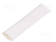 Heat shrink sleeve; thin walled; 3: 1; 12mm; L: 30m; white; reel HELLERMANNTYTON