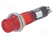 Indicator: bulb; recessed; 12VDC; Cutout: Ø7.5mm; for soldering NINIGI