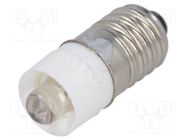 LED lamp; white; E10; 6VDC; 6VAC BRIGHTMASTER