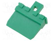 Accessories: secondary lock; DT; male; PIN: 8; green DEUTSCH