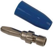 BANANA PLUG, 15A, SOLDERLESS, BLUE