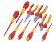 Kit: pliers and screwdrivers; 1kVAC; cardboard packaging; 9pcs. WEIDMÜLLER