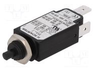 Circuit breaker; Urated: 240VAC; 48VDC; 15A; SPST; Poles: 1; screw 