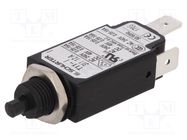 Circuit breaker; Urated: 240VAC; 48VDC; 12A; SPST; Poles: 1; screw 