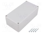 Enclosure: multipurpose; X: 82mm; Y: 158mm; Z: 55mm; ABS; grey; gasket KRADEX