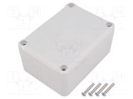 Enclosure: multipurpose; X: 64mm; Y: 88mm; Z: 41mm; ABS; grey; gasket KRADEX