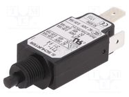 Circuit breaker; Urated: 240VAC; 48VDC; 9A; SPST; Poles: 1; screw 