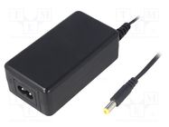 Power supply: switching; 12VDC; 1A; Out: 5,5/2,1; 12W; 90÷264VAC SUNNY