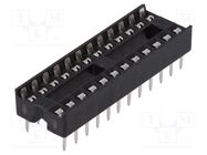 Socket: integrated circuits; DIP24; 7.62mm; THT; Pitch: 2.54mm CONNFLY