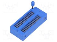 Socket: integrated circuits; ZIF; DIP28; 7.62/15.24mm; THT; 50VDC 