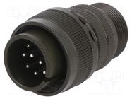 Connector: circular; plug; for cable; PIN: 10; male; soldering; 13A AMPHENOL