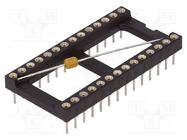 Socket: integrated circuits; DIP28; Pitch: 2.54mm; precision; THT 