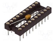 Socket: integrated circuits; DIP20; Pitch: 2.54mm; precision; THT 