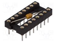 Socket: integrated circuits; DIP16; Pitch: 2.54mm; precision; THT 