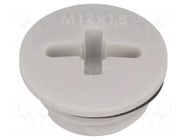 Stopper; M12; 1.5; IP68; polyamide; light grey; SKINDICHT®; 6mm LAPP