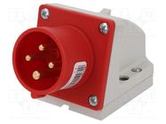 Connector: AC supply 3-phase; socket; male; 16A; 400VAC; IEC 60309 PCE