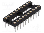 Socket: integrated circuits; DIP20; Pitch: 2.54mm; precision; THT 