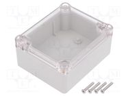 Enclosure: multipurpose; X: 74mm; Y: 89mm; Z: 41mm; ABS; grey; gasket KRADEX