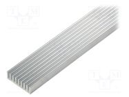 Heatsink: extruded; grilled; natural; L: 1000mm; W: 33mm; H: 10mm 