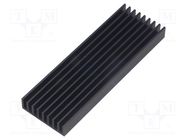 Heatsink: extruded; grilled; black; L: 100mm; W: 33mm; H: 14mm FISCHER ELEKTRONIK