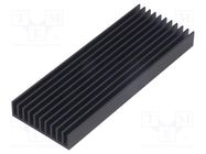 Heatsink: extruded; grilled; black; L: 100mm; W: 37mm; H: 10mm FISCHER ELEKTRONIK