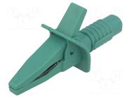 Crocodile clip; 10A; green; max.25mm; 4mm socket CLIFF