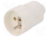 Connector: AC supply; female; socket; 2P+PE; 230VAC; 16A; white PCE