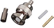 RF/COAXIAL, BNC RP PLUG, STRAIGHT, CRIMP