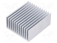 Heatsink: extruded; grilled; natural; L: 50mm; W: 45mm; H: 22mm; raw 