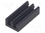 Heatsink: extruded; black; L: 21mm; W: 10mm; H: 6mm; aluminium FISCHER ELEKTRONIK