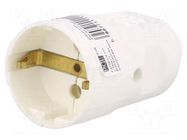Connector: AC supply; female; socket; 2P+PE; 230VAC; 16A; white PCE