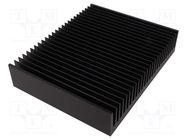 Heatsink: extruded; grilled; black; L: 200mm; W: 250mm; H: 50mm FISCHER ELEKTRONIK