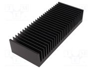 Heatsink: extruded; grilled; black; L: 100mm; W: 250mm; H: 50mm FISCHER ELEKTRONIK