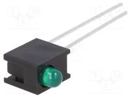 LED; in housing; 3mm; No.of diodes: 1; green; 10mA; 60°; 1mcd BROADCOM (AVAGO)