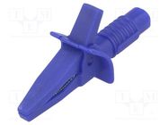 Crocodile clip; 10A; blue; max.25mm; Connection: 4mm socket CLIFF