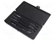 Tweezers-set; non-magnetic; ESD; 4pcs. WIHA