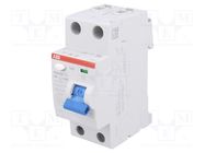 RCD breaker; Inom: 63A; Ires: 500mA; Max surge current: 5000A; IP20 ABB