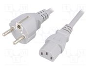 Cable; 3x0.75mm2; CEE 7/7 (E/F) plug,IEC C13 female; PVC; 1.5m LIAN DUNG