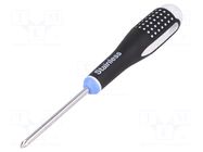 Screwdriver: standard; Pozidriv®; PZ1; Blade length: 75mm BAHCO