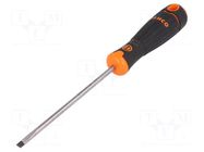 Screwdriver; slot; 4x0.8mm; Blade length: 100mm BAHCO