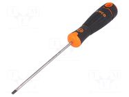 Screwdriver; slot; 3x0.5mm; Blade length: 100mm BAHCO