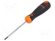 Screwdriver: standard; slot; 2.5x0.4mm; Blade length: 75mm BAHCO