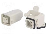 Connector: HDC; male + female; GWconnect; PIN: 4; 10A; 400V; 3+PE MOLEX