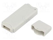 Enclosure: for USB; X: 23mm; Y: 71mm; Z: 8.7mm; ABS; grey; UL94HB GAINTA