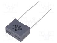 Capacitor: polypropylene; R76; 10nF; 18x7.5x13.5mm; THT; ±5%; 15mm KEMET