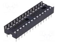 Socket: integrated circuits; DIP28; 7.62mm; THT; Pitch: 2.54mm CONNFLY