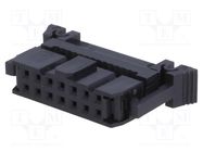 Connector: IDC; plug; female; PIN: 14; with cable clamp; IDC; 1.27mm NINIGI