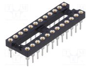 Socket: integrated circuits; DIP24; 7.62mm; THT; Pitch: 2.54mm 