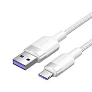 USB 2.0 A to USB-C 6A Vention CTOWF 1M cable (white), Vention