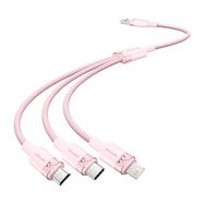 USB 2.0 A to 3in1 3A cable Vention CTPPG 1.5M (pink), Vention